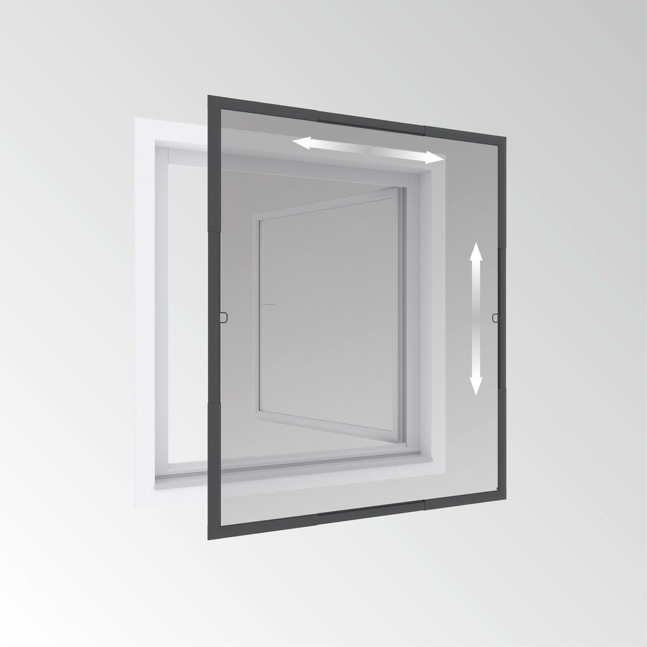 Powertec Rahmen Fenster Flexi Fit 130x150 Anthrazit