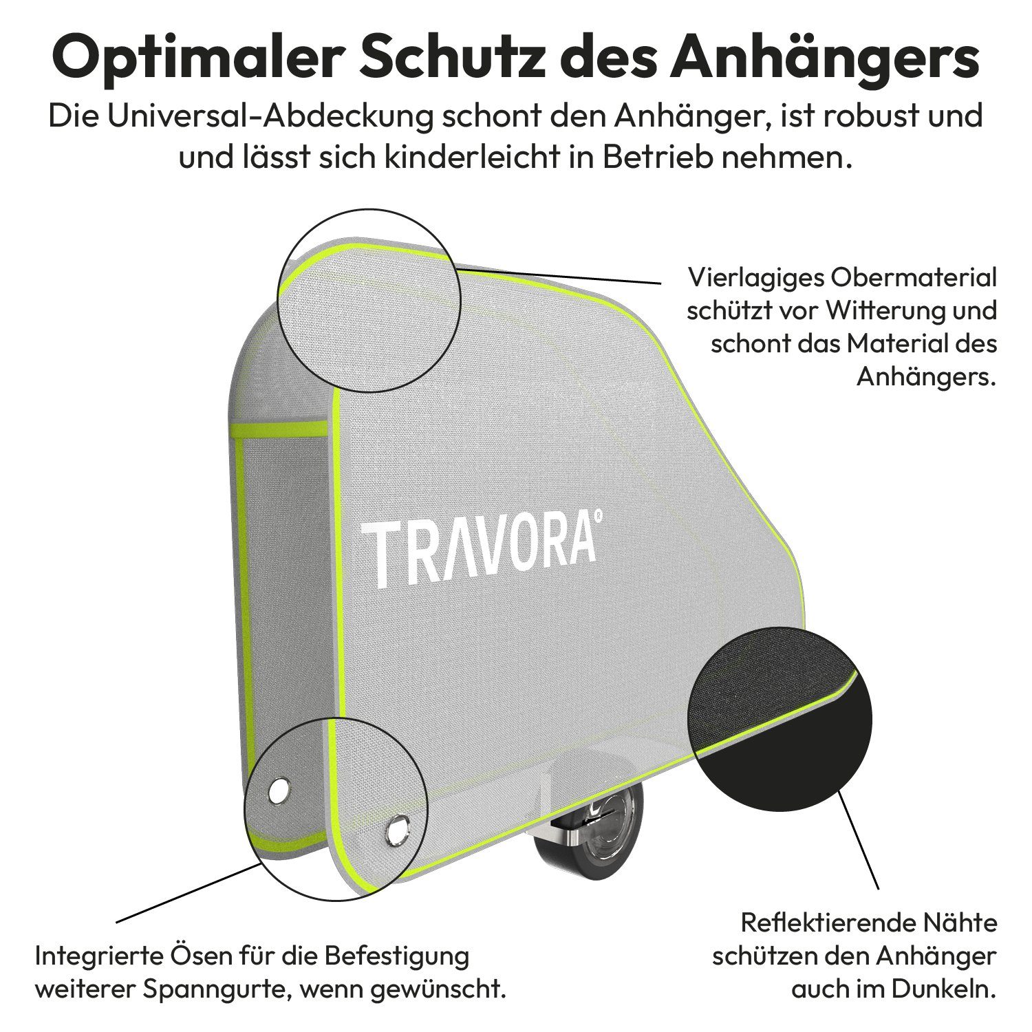 MOVAN Wohnwagenschutzhülle Deichselabdeckung Wohnwagen - Universal Deichselabdeckung Schutzhülle