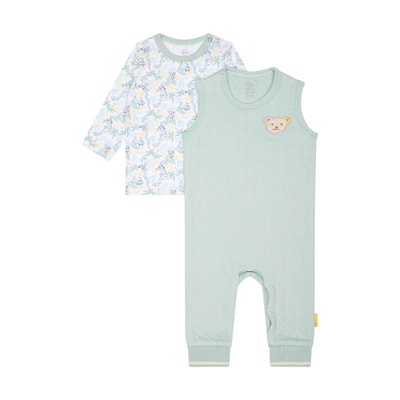 Set Strampler + T-Shirt langarm, hellgrün für Jungs