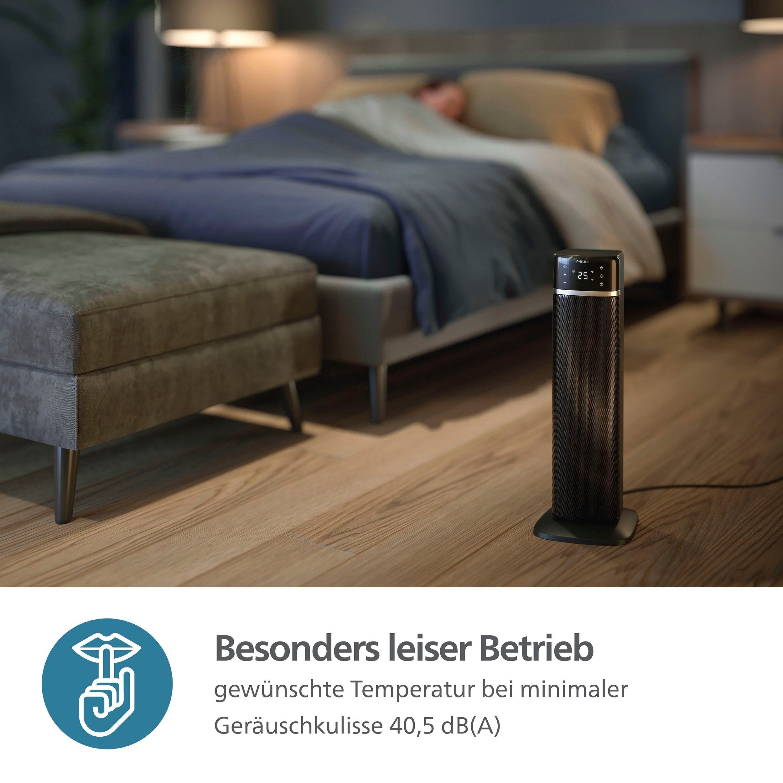 Philips Heizlüfter CX5120/11, 2000 W, Energiesparheizer 5000 Series, 5 integrierte Sicherheitsfunktionen