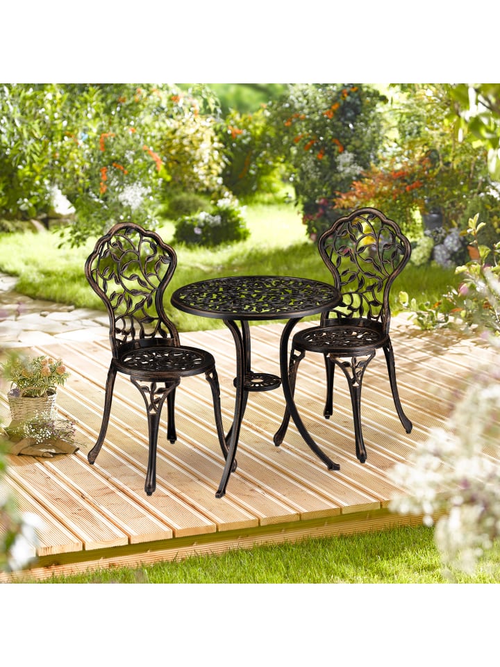 relaxdays 3tlg. Balkonmöbel Set in Bronze günstig kaufen onesize