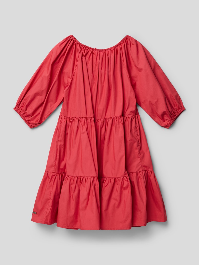 Kleid mit Raffungen Modell 'SORAYA' in rot