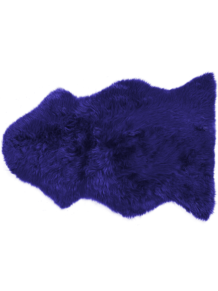 Beliani Schaffell ULURU in Blau - (W) 65 x (H) 8 x (L) 100 cm günstig kaufen onesize