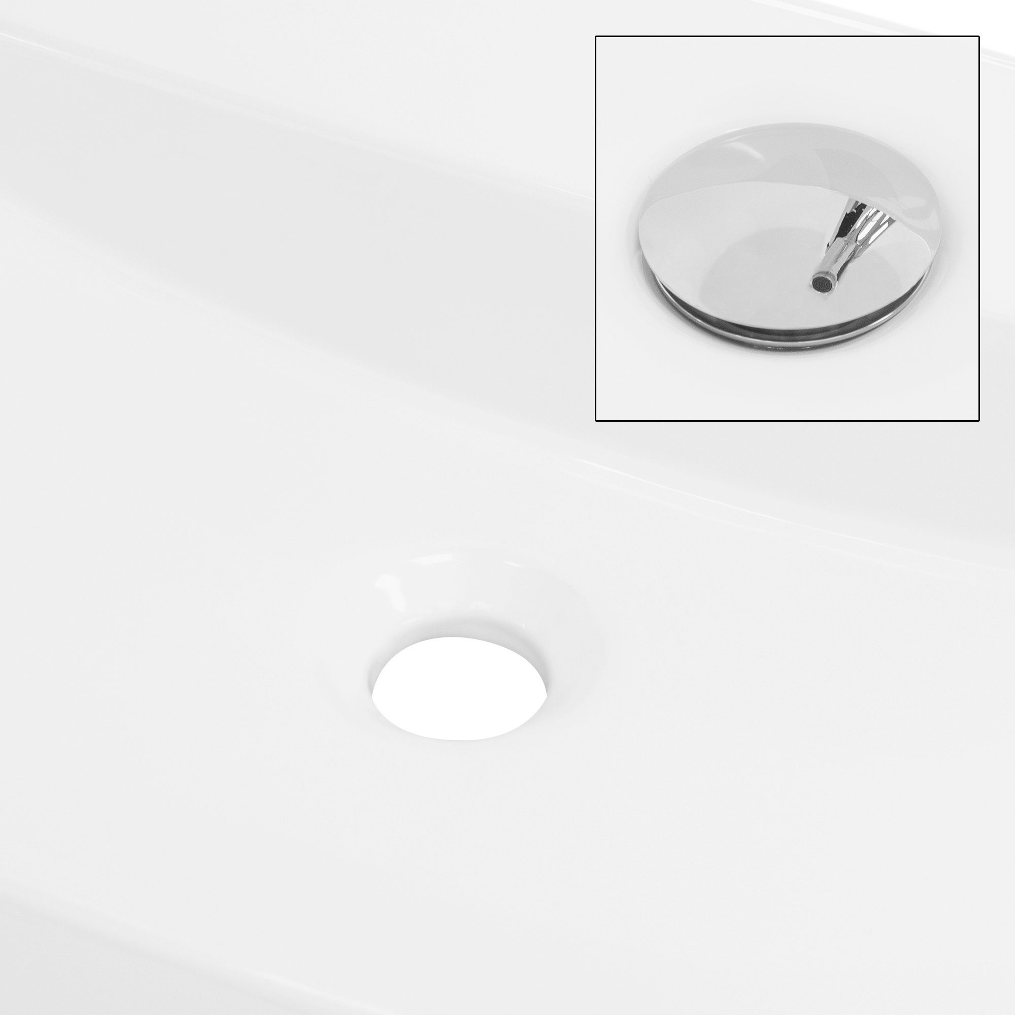 ML-DESIGN Waschbecken Waschbecken Oval 60x40x12 cm Weiß aus Keramik ML-Design