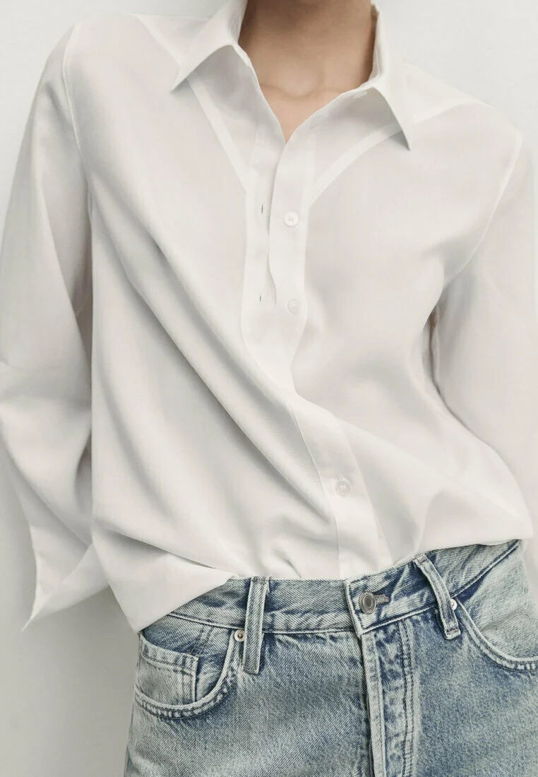 Massimo Dutti DETALLE TRIÁNGULO- Camisa