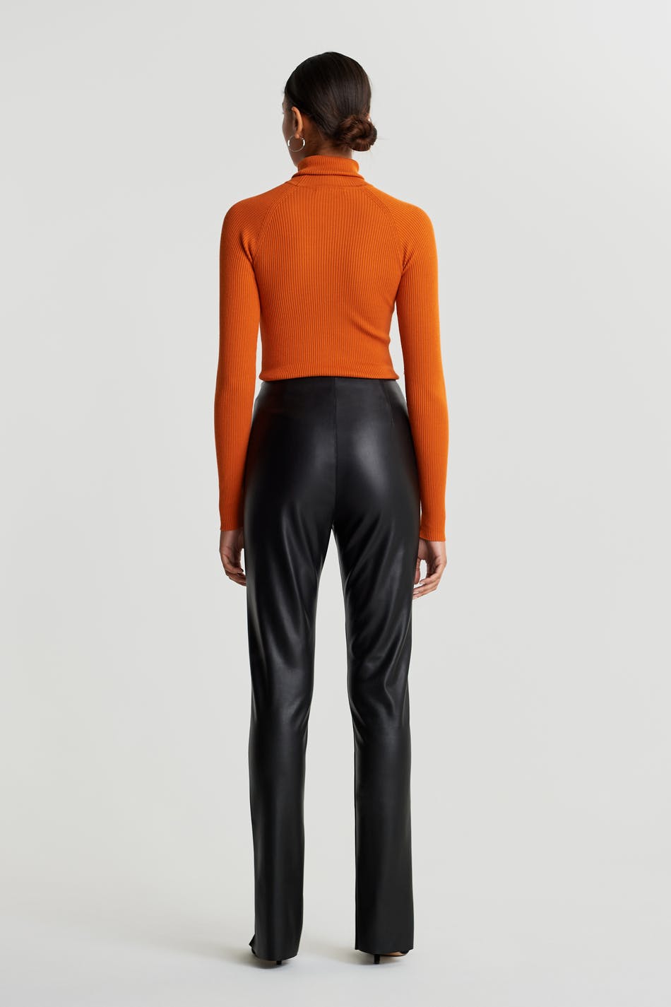 Gigi PU slit trousers