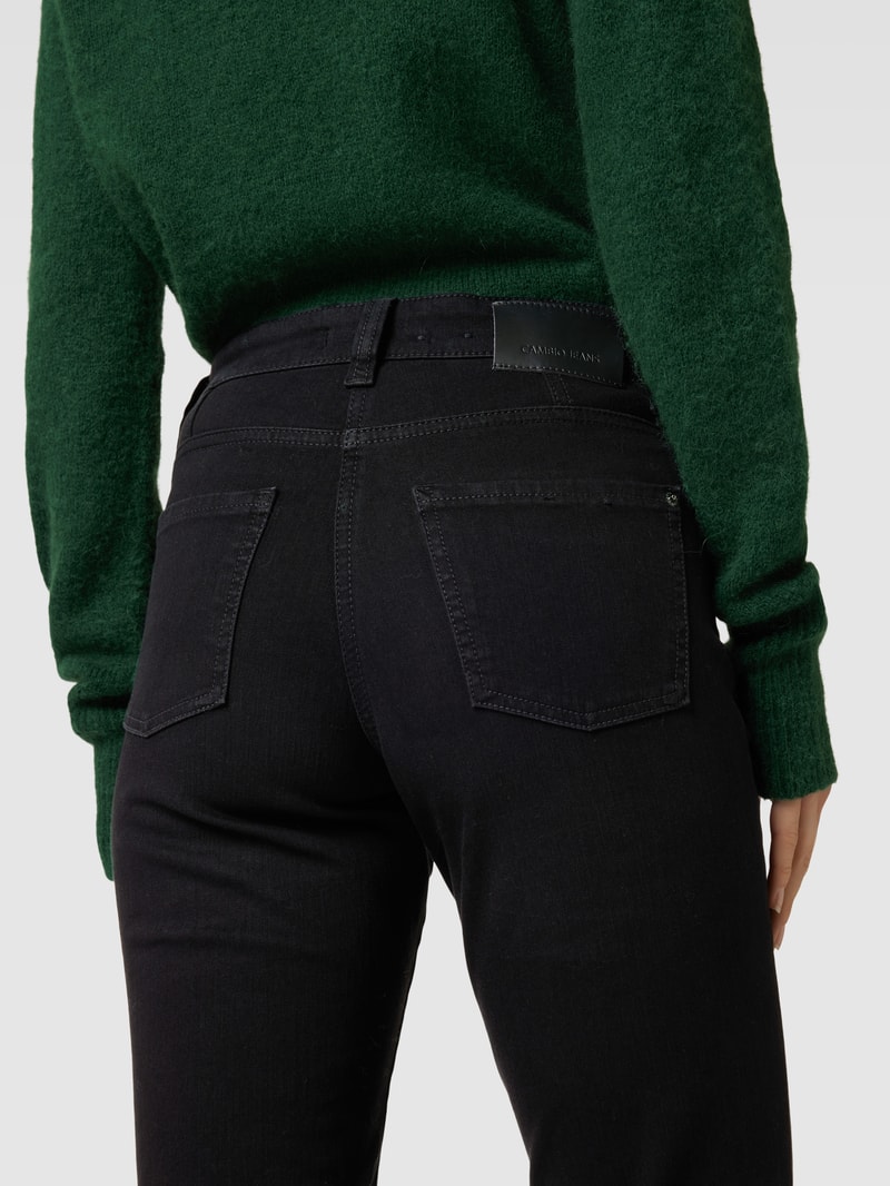 Jeans mit 5-Pocket-Design Modell 'PEARLIE' in schwarz