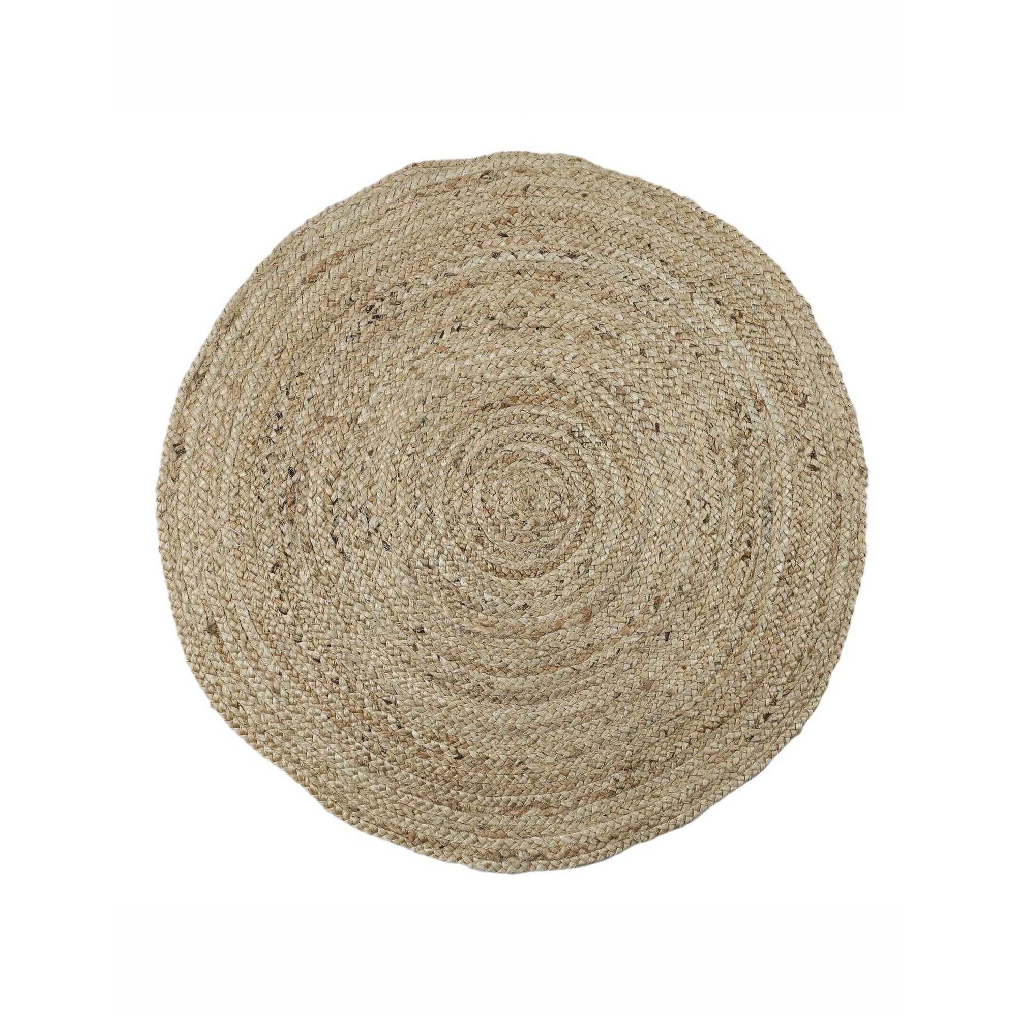 Tapis jute naturel tressé