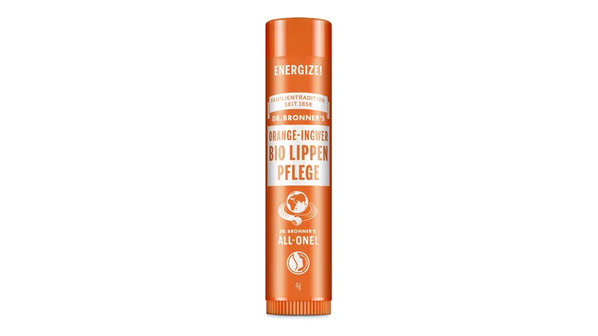 DR. BRONNER'S natürlicher Fair Trade Lip Balm - Orange Ingwer 4 g