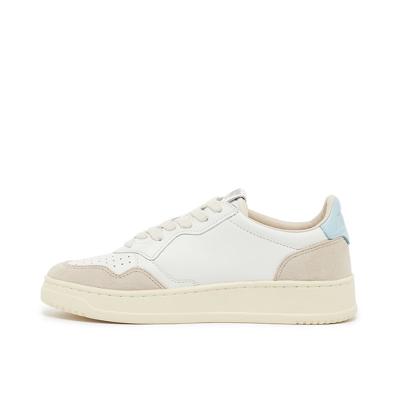 Autry Wmns Medalist Low leat/suede wht/st blue