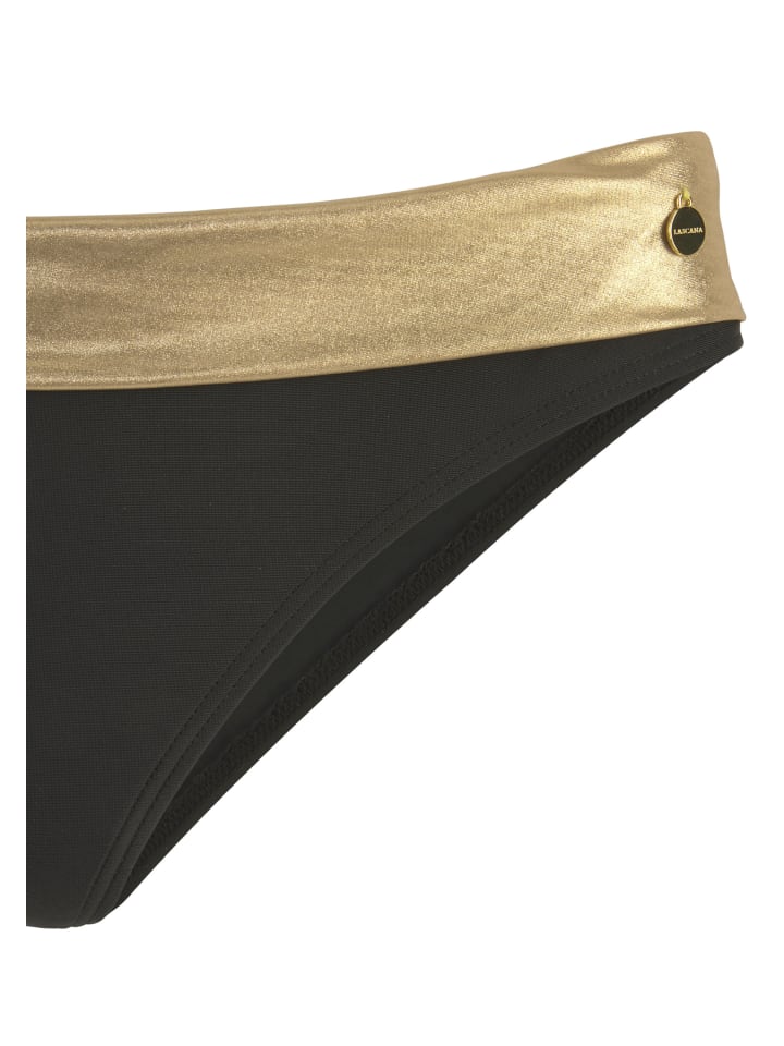 LASCANA Bikini-Hose in schwarz-goldfarben günstig kaufen