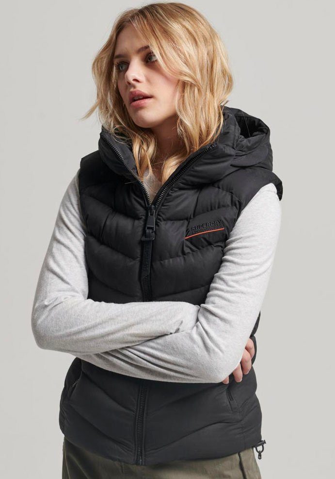 Superdry Steppweste HOODED MICROFIBRE PADDED GILET