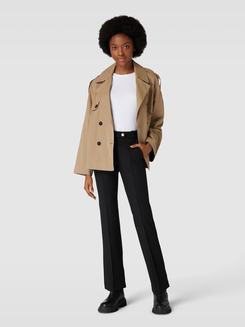 Wide Leg Hose mit Stretch-Anteil Modell 'Twiggy' in schwarz