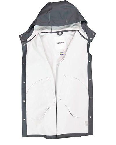 STUTTERHEIM, Regenmantel, PVC wasserdicht, graublau