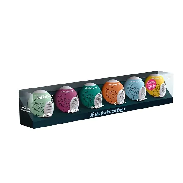 Satisfyer Masturbator Æg 6-delt Sæt Assorteret
