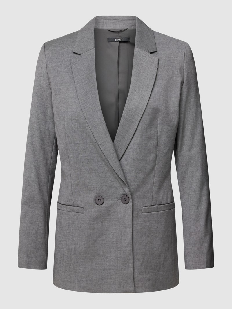 Blazer mit Reverskragen in mittelgrau