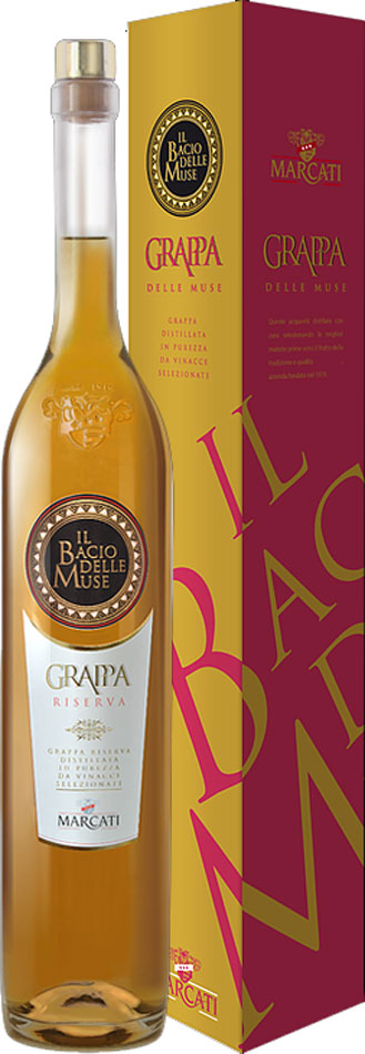 Marcati Grappa Il Bacio Delle Muse Riserva 1,5 Liter Magnum im Geschenkkarton