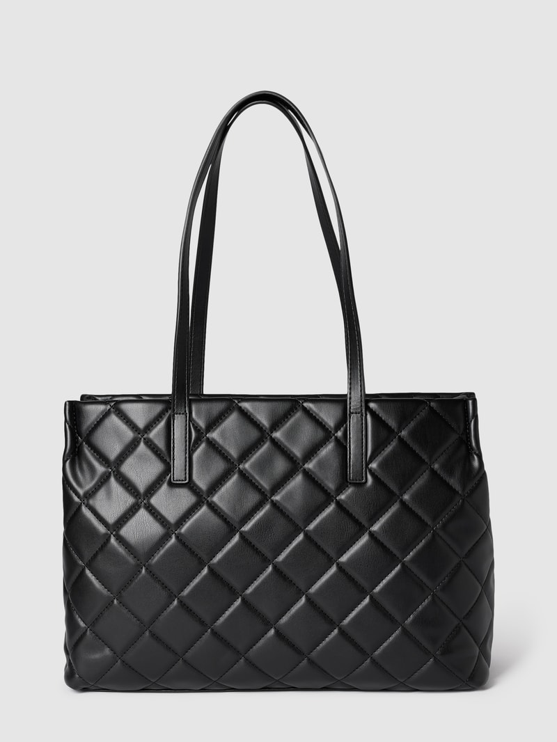 Shopper mit Steppnähten Modell 'OCARINA' in schwarz