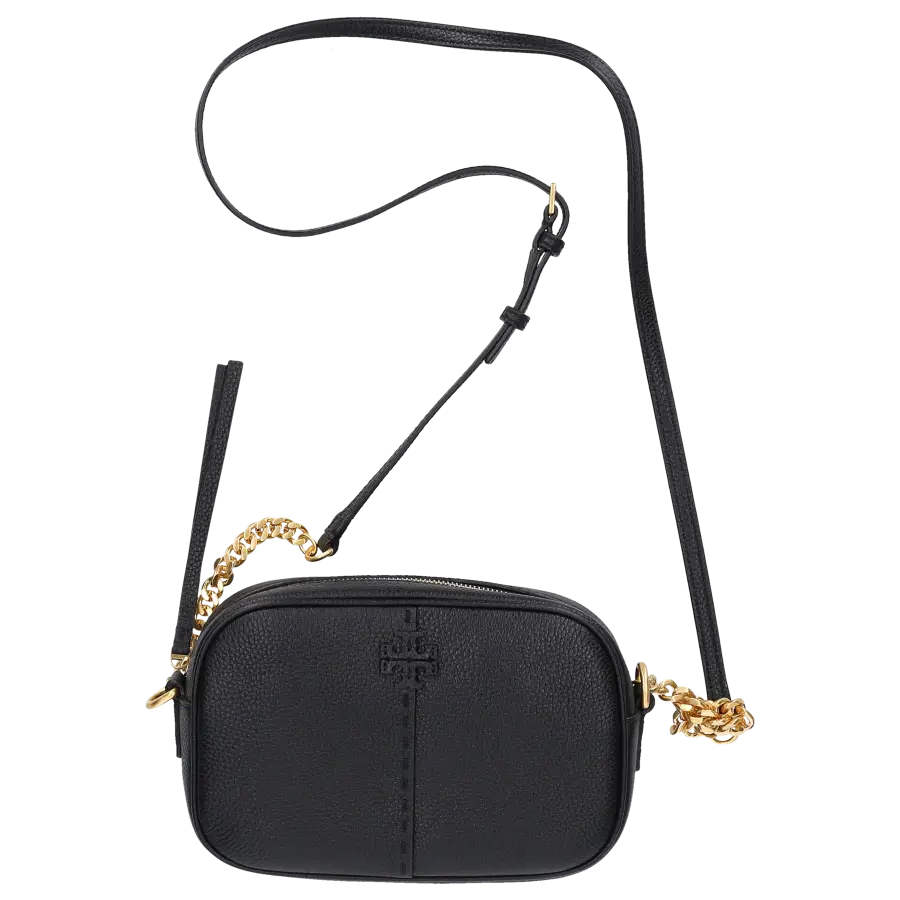 Tory Burch - Schultertasche MCGRAW CAMERA Kalbsleder - schwarz