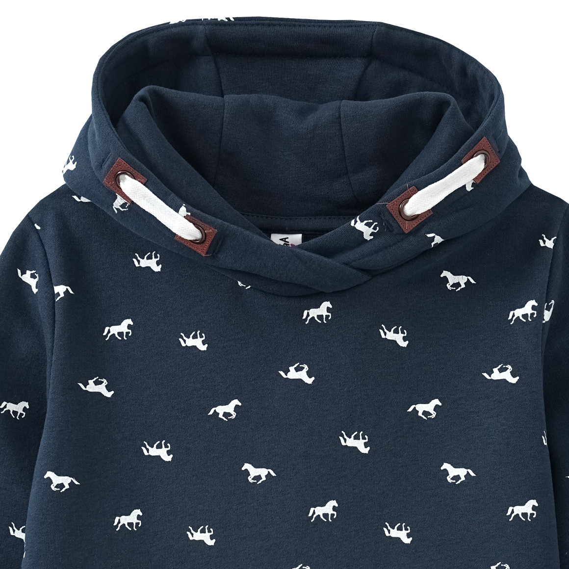 Mädchen Sweatkleid mit Pferde-Allover