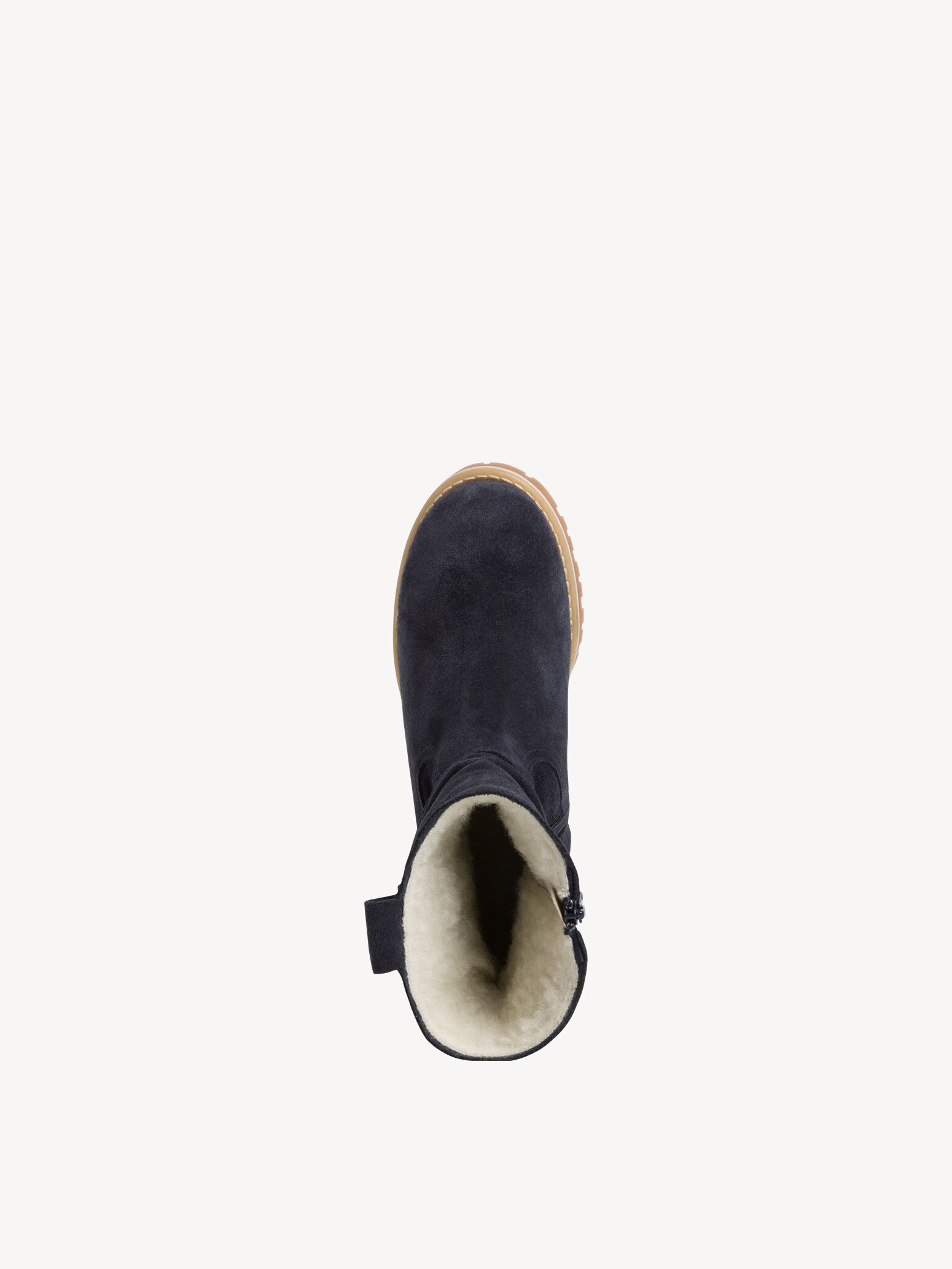 Bottine en cuir - bleu doublure chaude