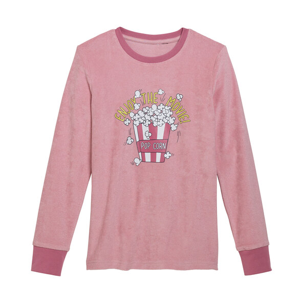 Frottee Pyjama, pink/weiß, 110/116, 2er Set