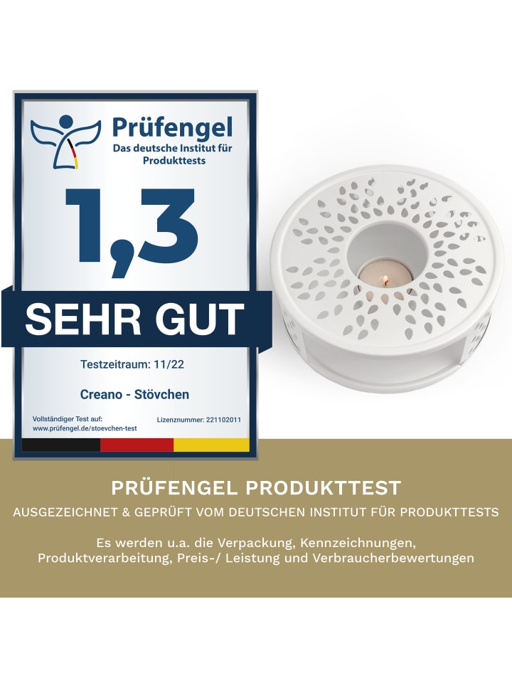 Creano Stövchen aus Edelstahl Typ 