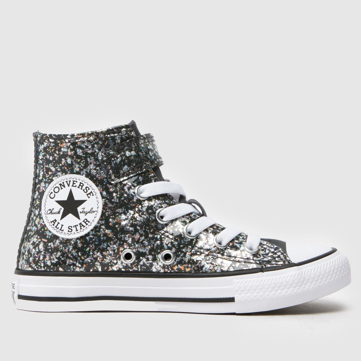Converse svarta multifärgade all star hi 1v flickor juniorsneakers