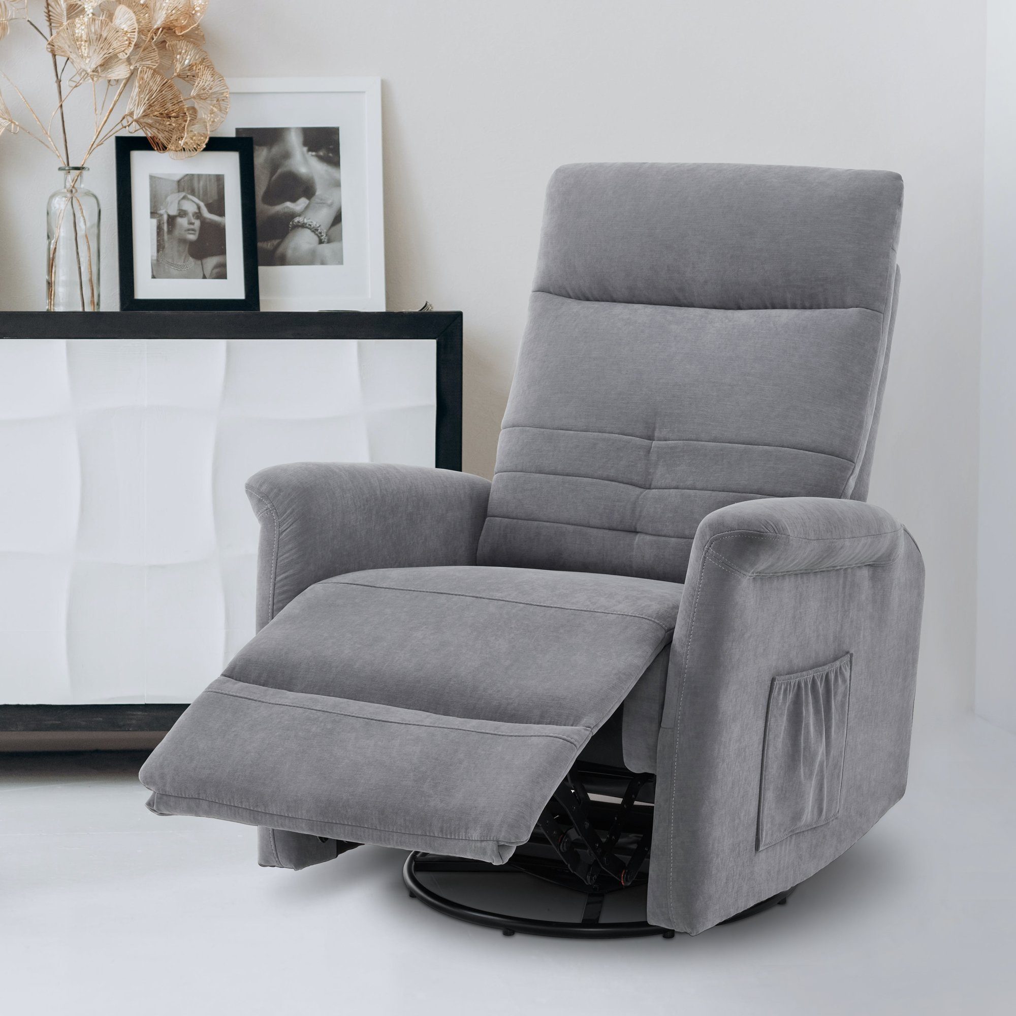 MCombo Relaxsessel M MCombo Relaxsessel Fernsehsessel mit Dreh- und Schwenkfunktion 7011, 360° Drehbar, mit Liegefunktion, Manuell