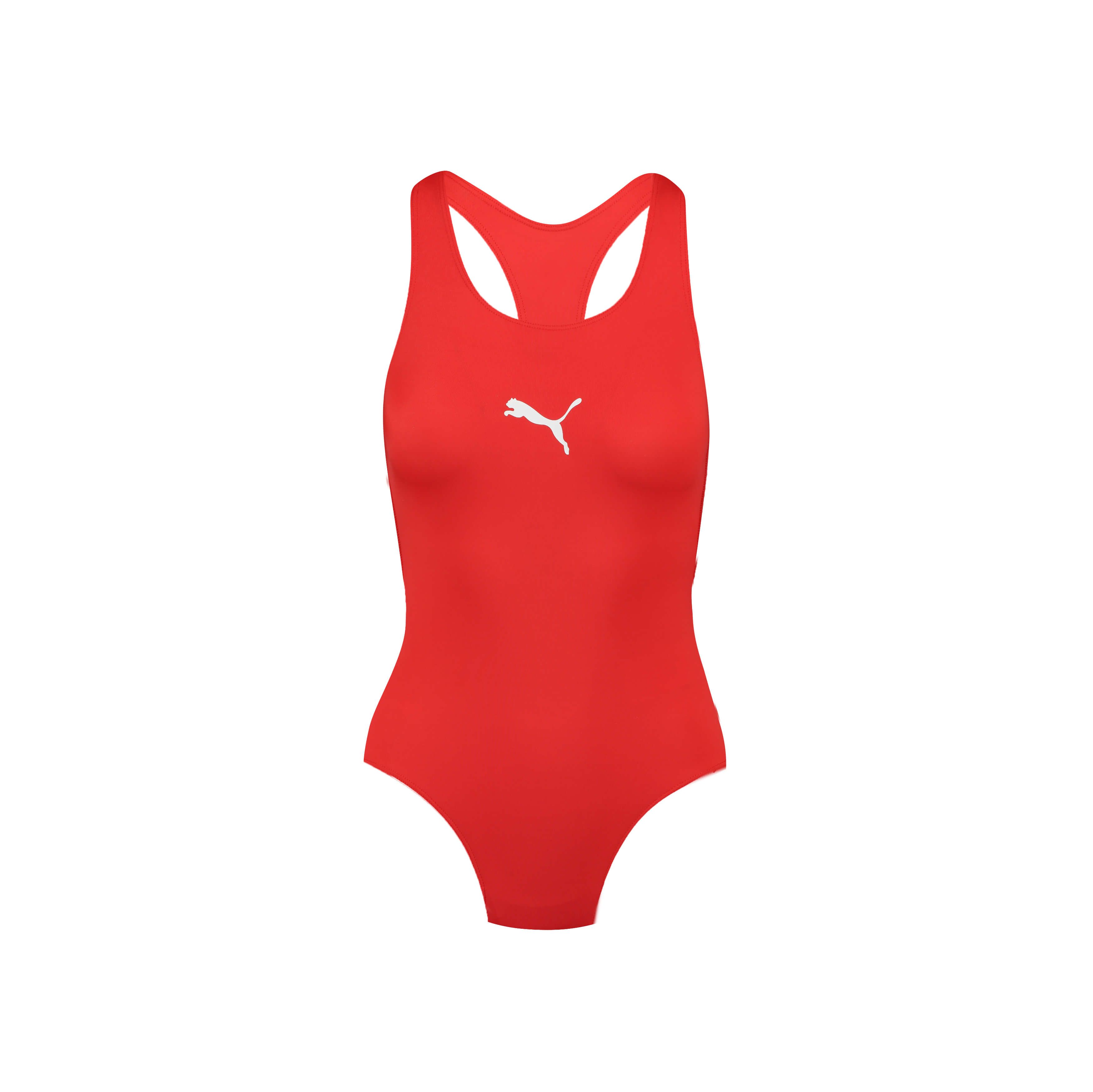 PUMA Racerback roten Damen Badeanzug