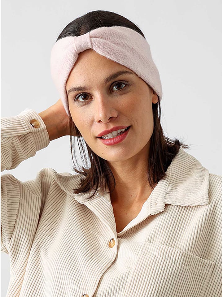 Zwillingsherz Kaschmir-Stirnband in Rosé günstig kaufen onesize