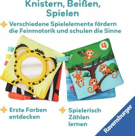 Play+ Mein allererstes Spielbuch: Zahlen und Farben (Stoffbuch)