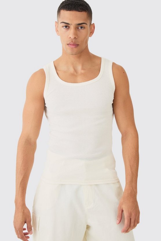 Geripptes Muscle-Fit Tanktop