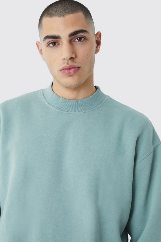 Kastiges Oversize Sweatshirt mit Acid-Waschung