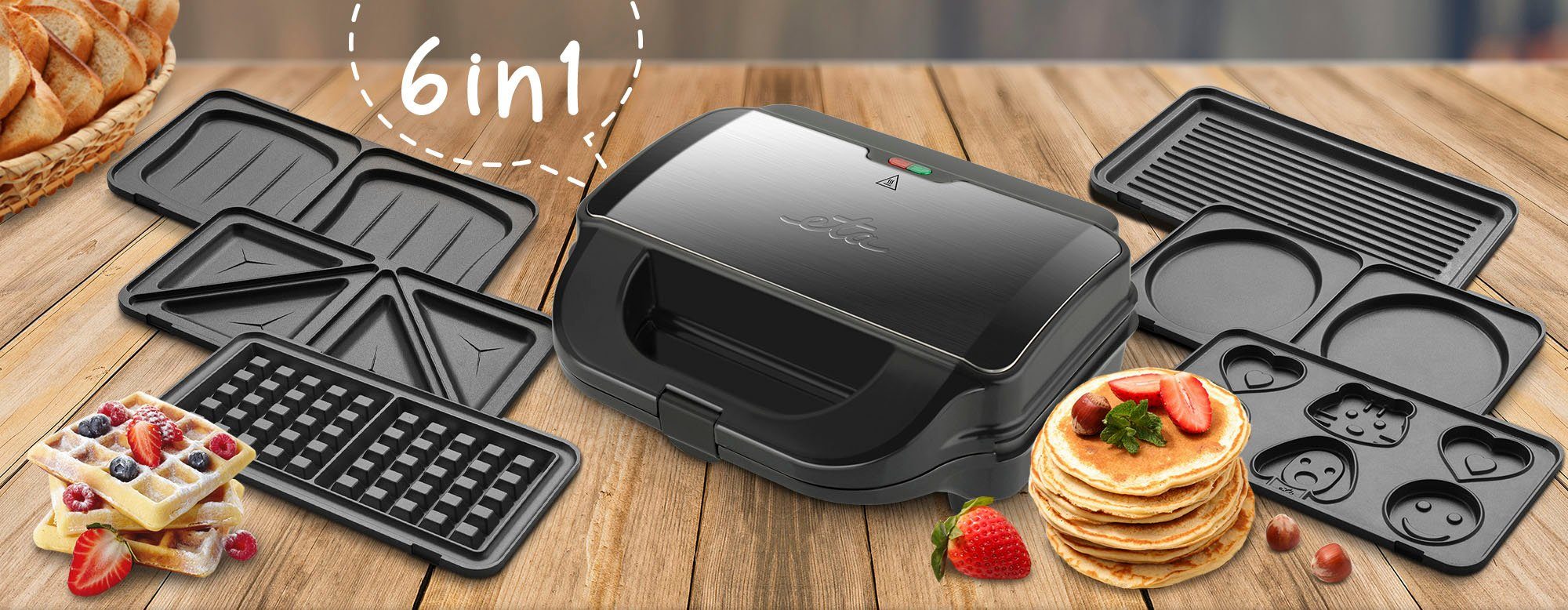 eta Sandwichmaker 6in 1 SORENTO Plus ETA515190000, 900 W