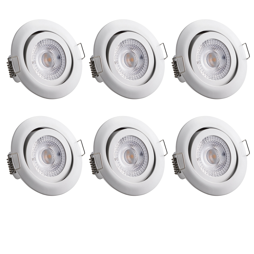 DEUBA monzana® LED Einbauleuchte Krog 6er-Set Weiß