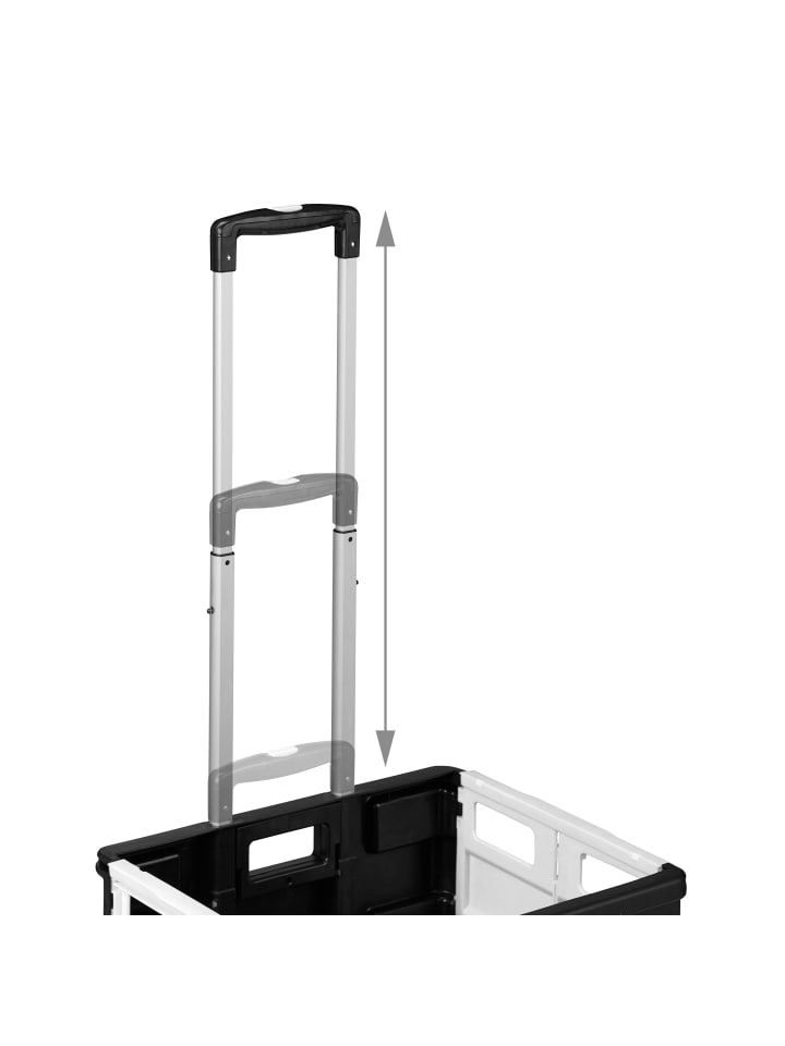 relaxdays Einkaufstrolley in Schwarz/ Grau günstig kaufen onesize