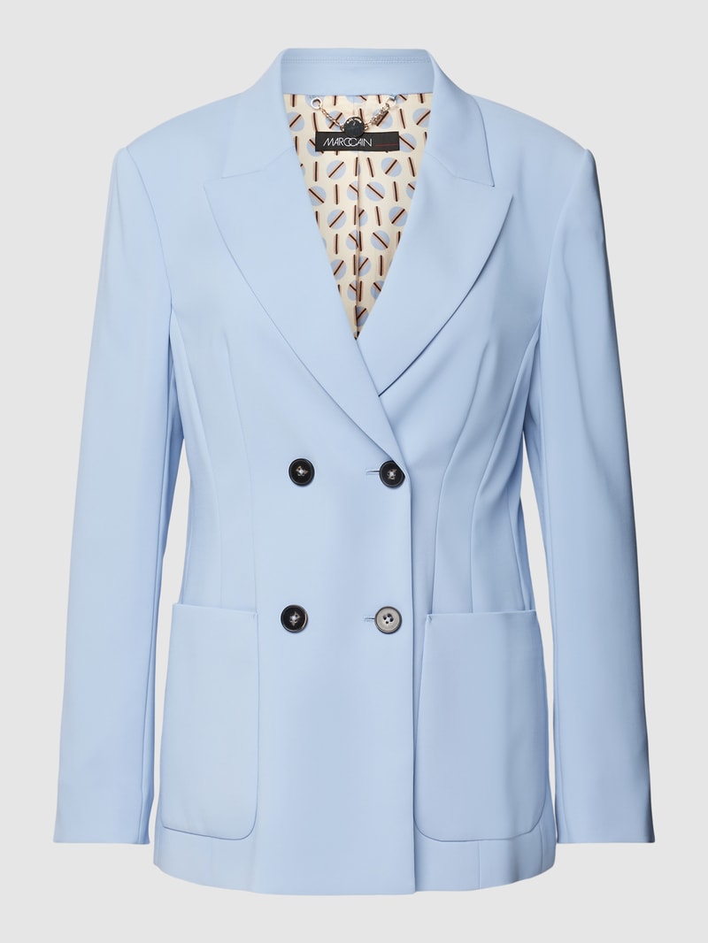 Blazer mit Reverskragen in bleu