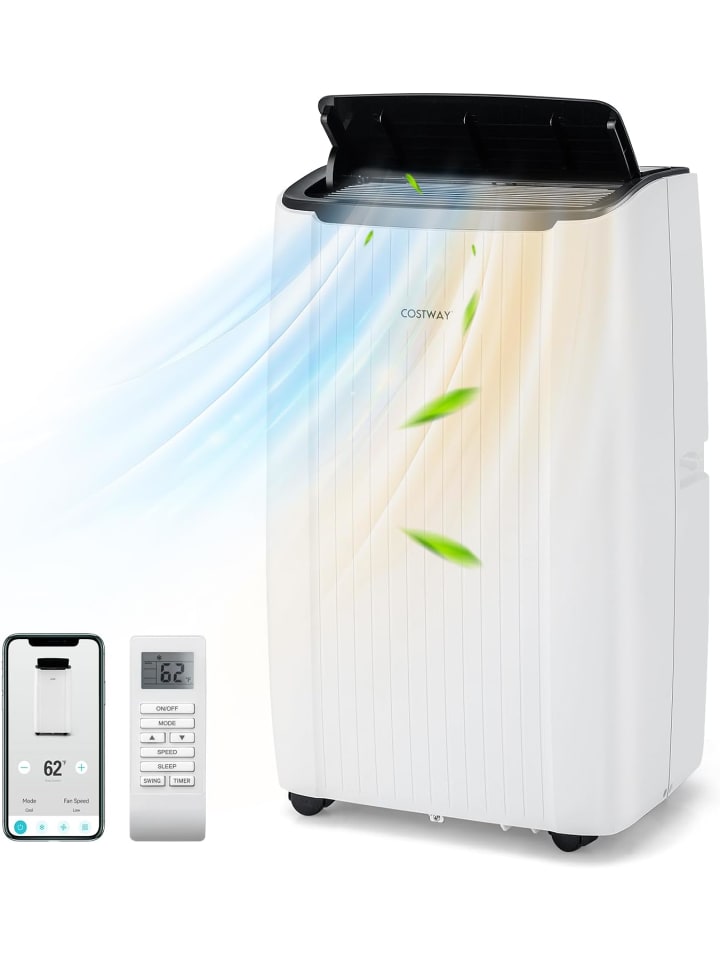 COSTWAY 12000 BTU 4-in-1 Klimagerät mit Heizung in Weiß günstig kaufen onesize
