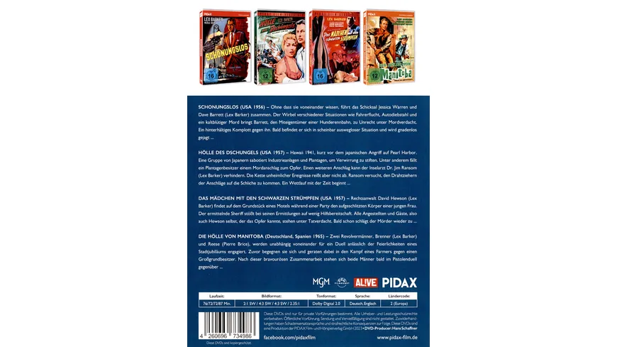 Lex Barker Collection / 4 Filme mit der Filmlegende  [4 DVDs]