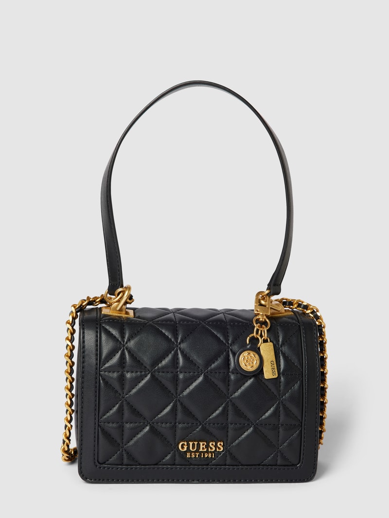 Crossbody Bag in Stepp-Optik Modell 'ABEY' in schwarz