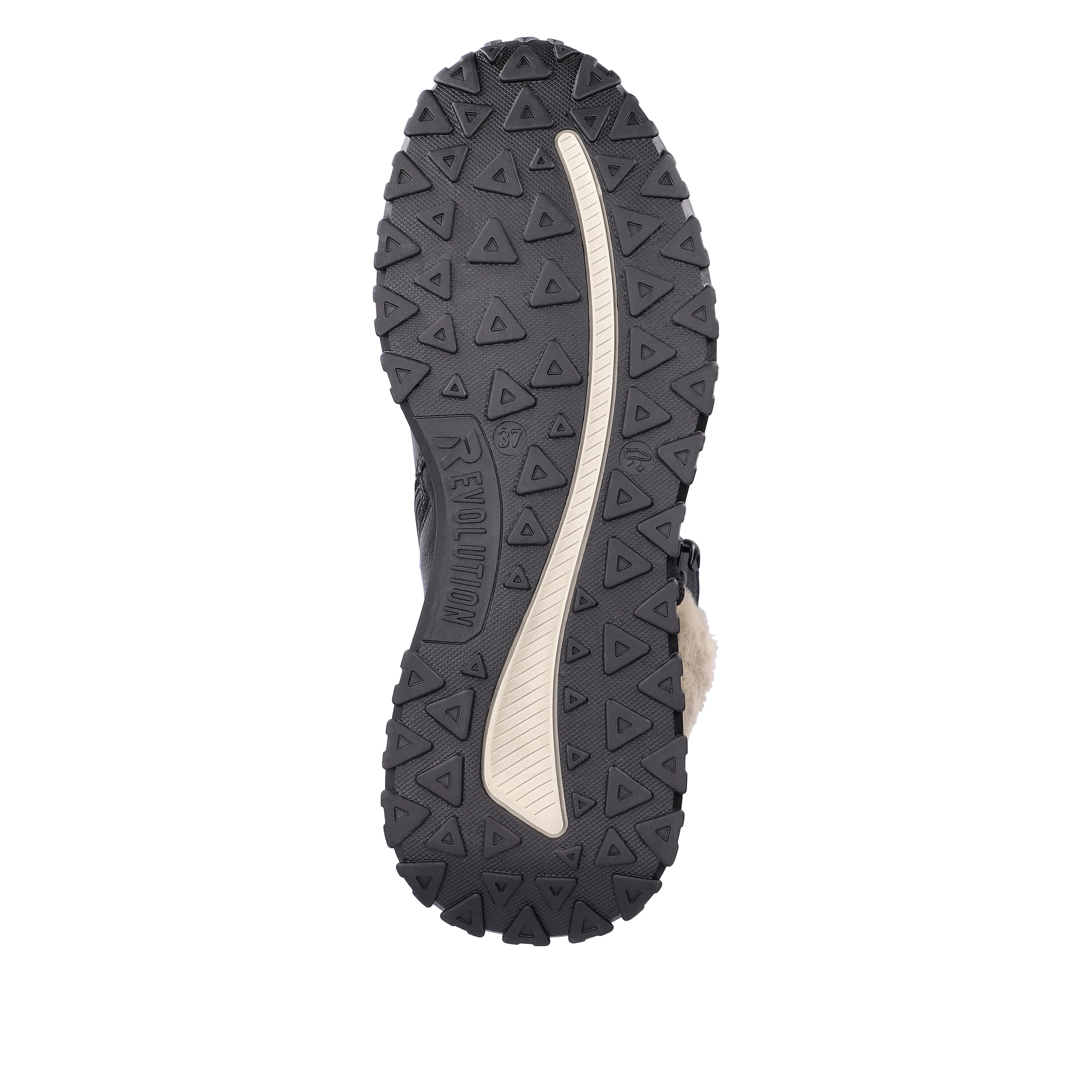 Rieker Damen Schnürstiefel midnight-black stone-grey