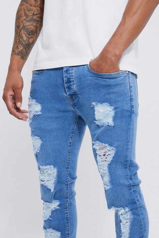 Skinny Stretch Jeans mit Rissen
