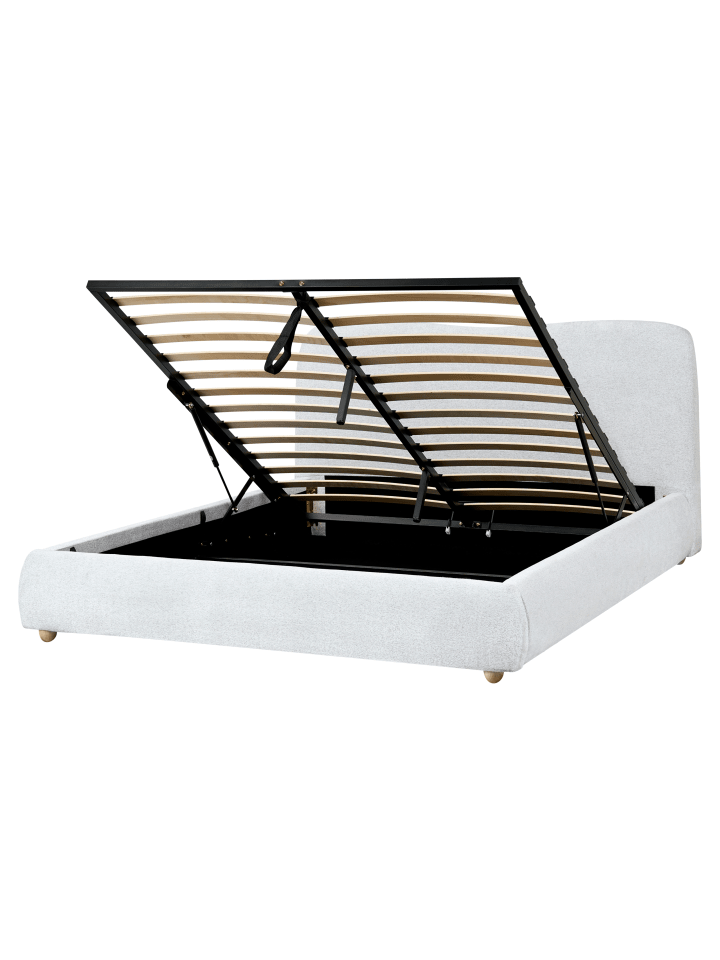 Beliani Doppelbett BLAGNAC in Grau - (W) 180 x (H) 98 x (L) 228 cm günstig kaufen onesize