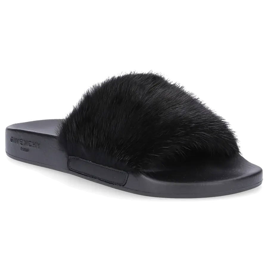 Givenchy - Pantoletten PARIS Kautschuk Nerz - schwarz