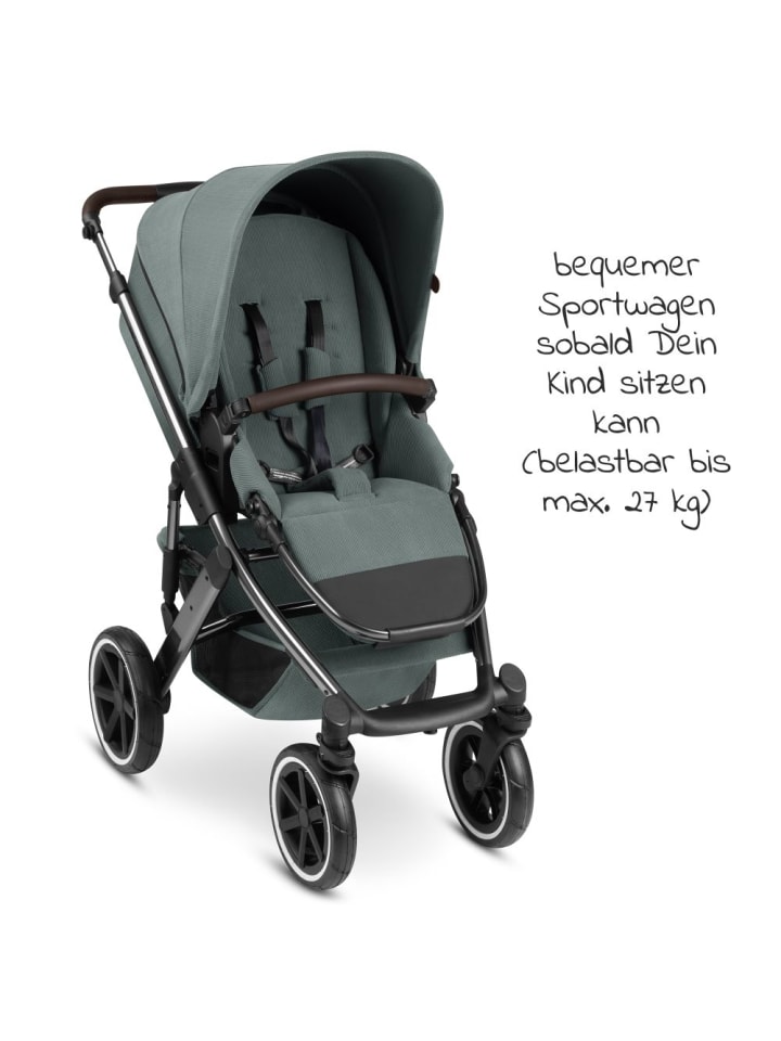ABC-Design Kombi-Kinderwagen Salsa 4 Air - inkl. Babywanne & in gruen,silber günstig kaufen onesize
