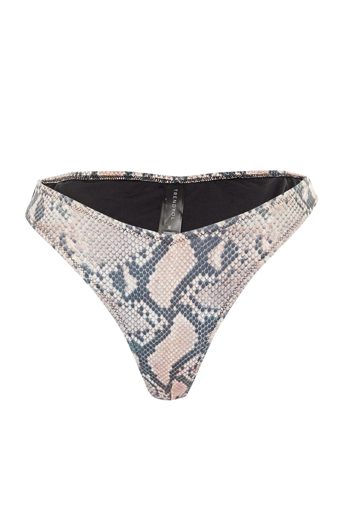 Trendyol Collection  Braune Bikinihose mit Schlangenmuster TBESS21BA0032