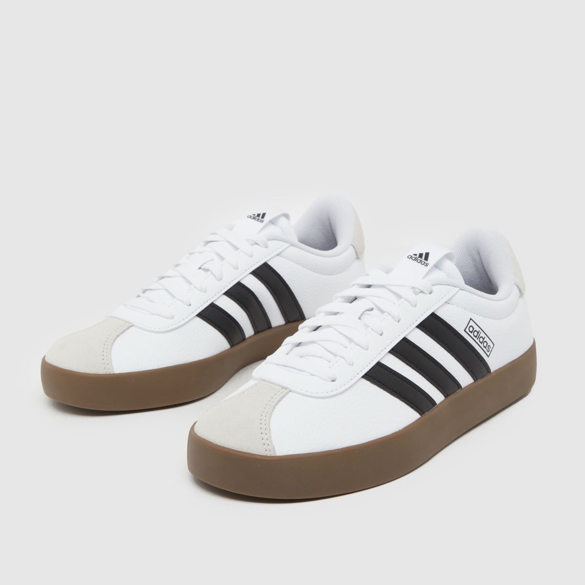adidas vl court 3.0 träningsskor i vitt och svart