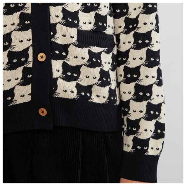 DEDICATED - Women's Cardigan Iggesund Pepita Cats - Freizeitjacke