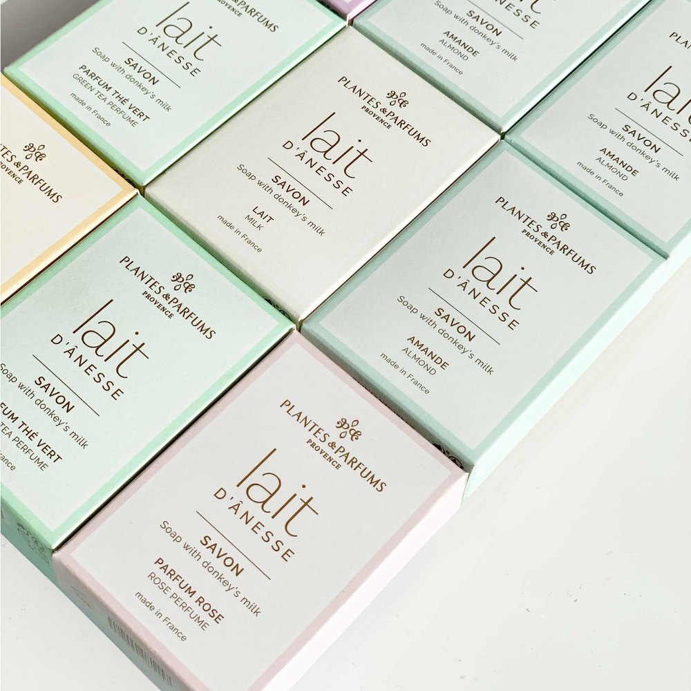 Plantes et Parfums Lait d'Ânesse parfum Rose Savon doux parfumé